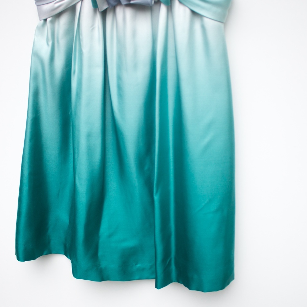 Suzi Chin | Blue Ombre Empire Waist Silk Dress - Picture 5 of 7